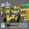 RESKIT RSK35-0011 US NAVY MHU-191/M (AERO 21A) Munitions Transporter (with adapters for missiles) (Carrier Fleet) (3D Printed model kit) 1/35